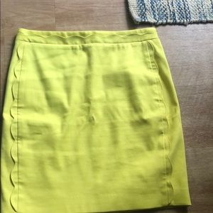 Banana republic yellow pencil skirt